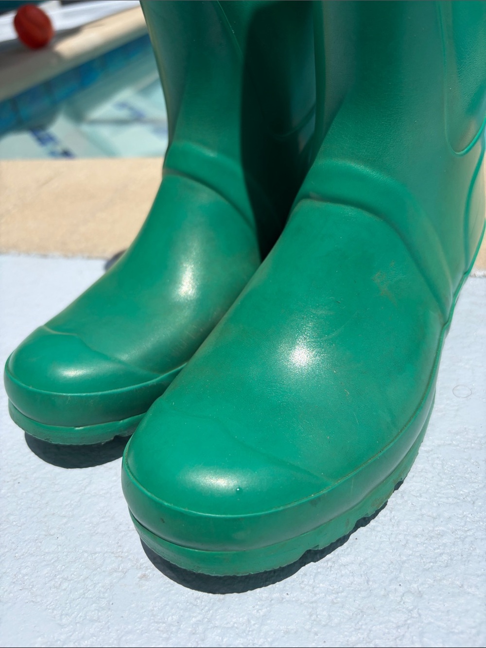 Hunter Green Tall Rain Boots - Emerald Green - Picture 4 of 11